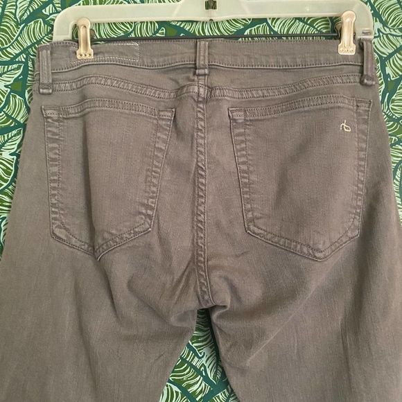 rag & bone | The Dre Boyfriend Jeans Gray Aged Sage Size 26 - Picture 2 of 5